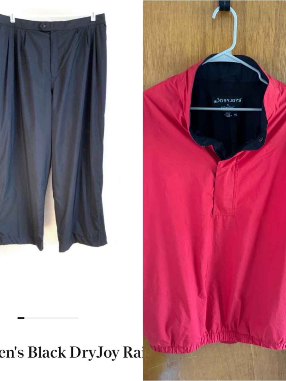 FootJoy Red and Black DryJoy Men's Rain Pullover